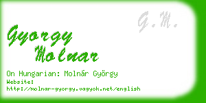 gyorgy molnar business card