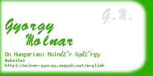 gyorgy molnar business card